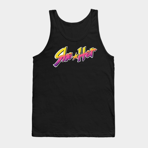 Jem and the Pronouns (She/Her) Tank Top by Carrion Beast